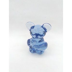 Cute Blue Art Glass 3.5" Koala Bear Figurine